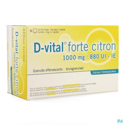 D-vital Forte Citroen 1000/880 Bruis Zakje 30