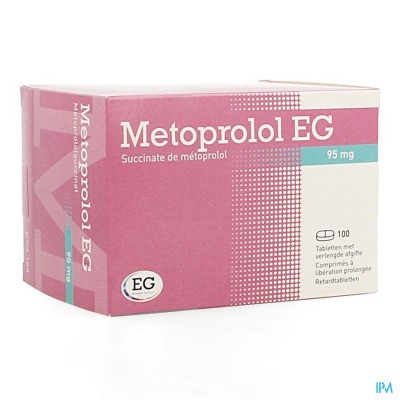 Metoprolol EG  95Mg Verlengde Afgifte Tabl 100