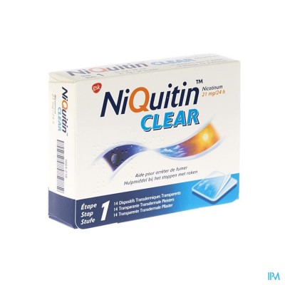 NIQUITIN CLEAR PATCHES 14 X 21 MG